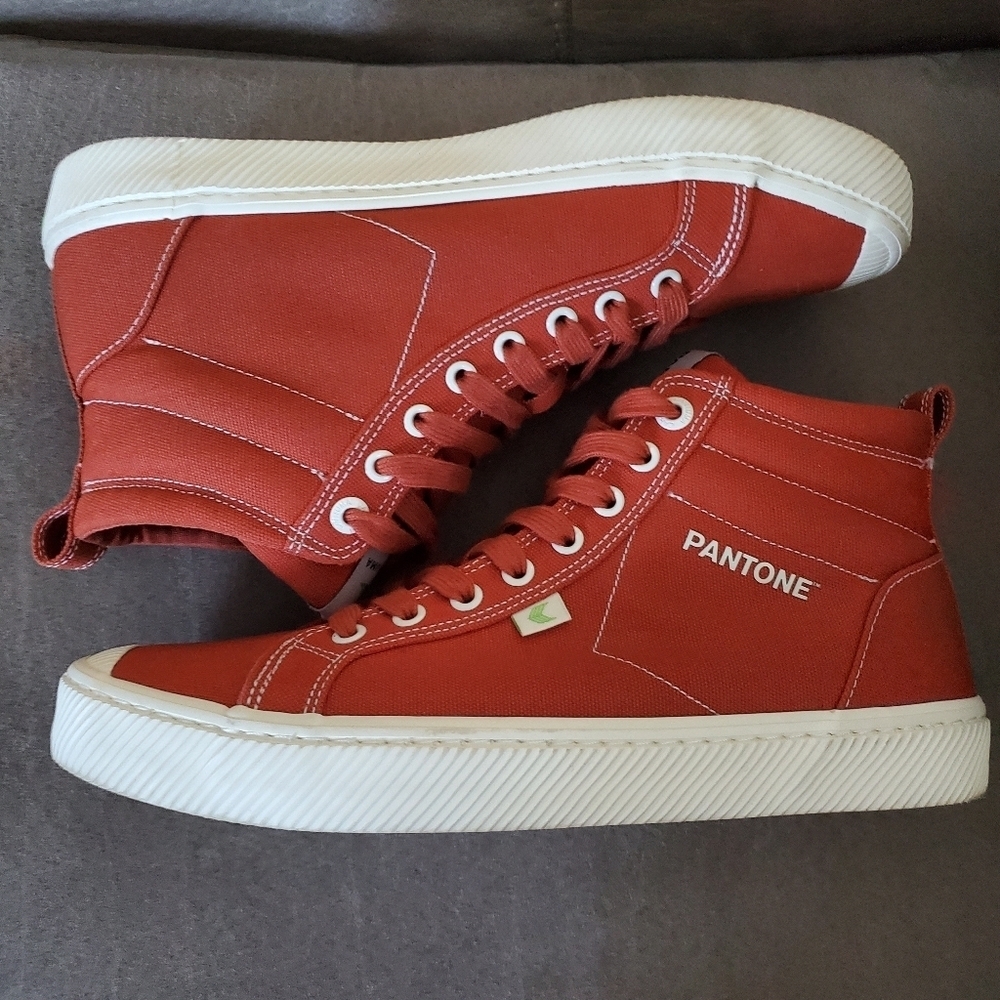 Cariuma Pantone high top sneakers rust color Unisex Mens 9.5 Womens 11 - Picture 3 of 7